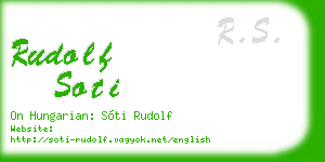 rudolf soti business card